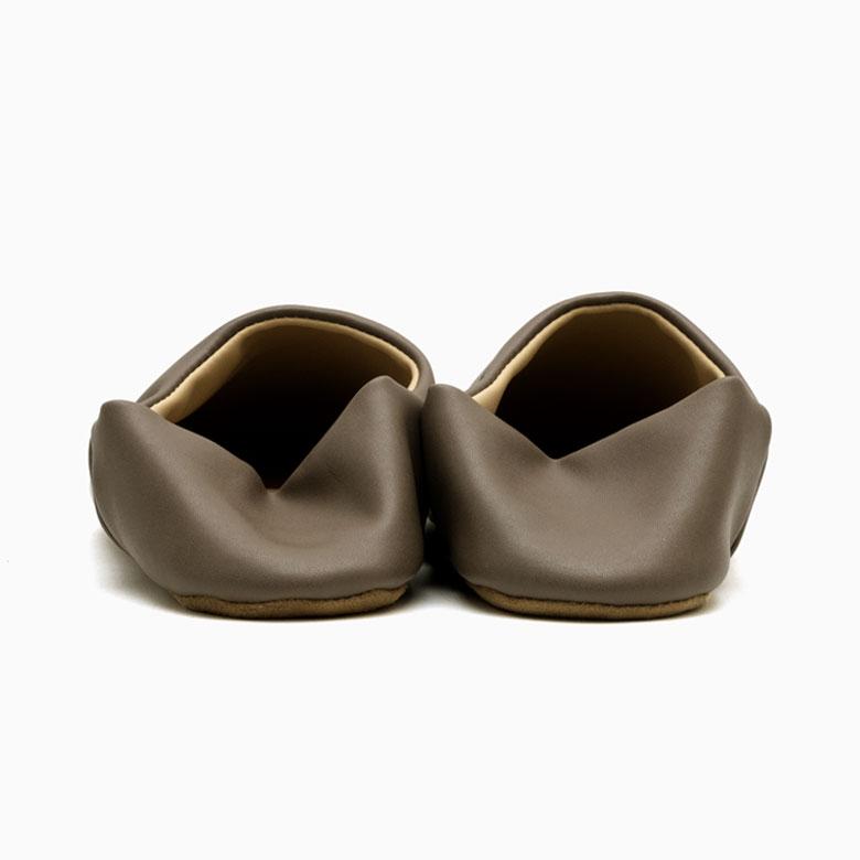 バブーシュ 無地 レディース ソフトレザー スリッパ ルームシューズ レザー調 合成皮革 2way おしゃれ シンプル グレイッシュカラー モノトーン 90289 | 現代百貨 | 18
