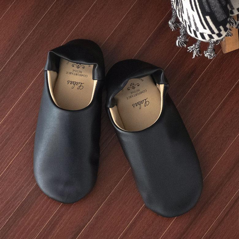 バブーシュ 無地 レディース ソフトレザー スリッパ ルームシューズ レザー調 合成皮革 2way おしゃれ シンプル グレイッシュカラー モノトーン 90289 | 現代百貨 | 20