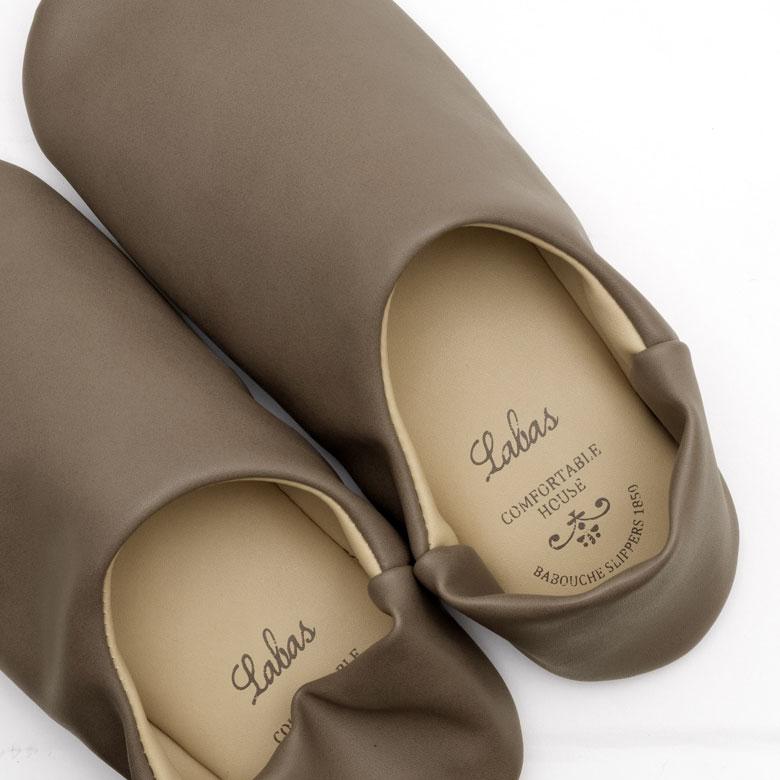 バブーシュ 無地 レディース ソフトレザー スリッパ ルームシューズ レザー調 合成皮革 2way おしゃれ シンプル グレイッシュカラー モノトーン 90289 | 現代百貨 | 06