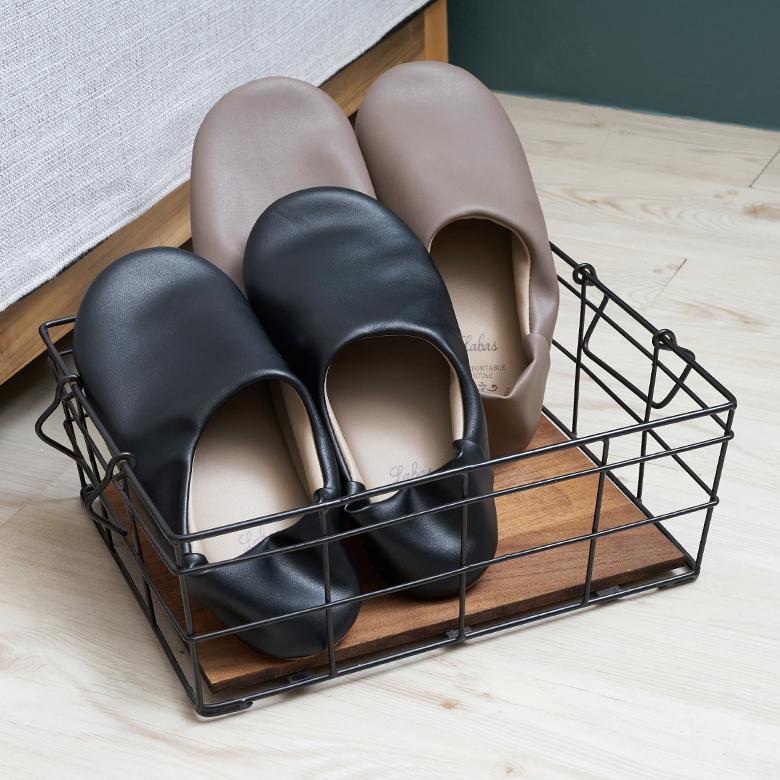 バブーシュ 無地 メンズ ソフトレザー スリッパ ルームシューズ レザー調 おしゃれ シンプル 玄関 リビング 寝室 携帯用 室内履き 来客用 北欧 西海岸 90290 | 現代百貨 | 12