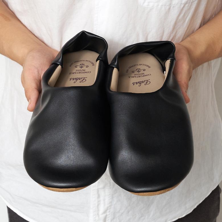 バブーシュ 無地 メンズ ソフトレザー スリッパ ルームシューズ レザー調 おしゃれ シンプル 玄関 リビング 寝室 携帯用 室内履き 来客用 北欧 西海岸 90290 | 現代百貨 | 10