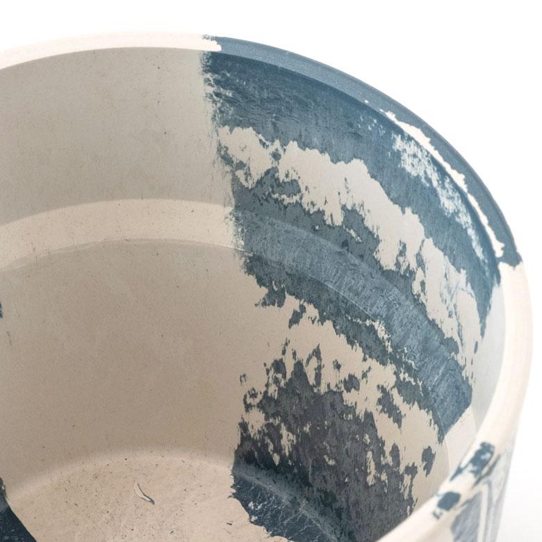 植木鉢 プランツポット 4号鉢 プラスチック マーブル模様 受け皿付き 底穴あり 直径13.5cm 大理石模様 プランターカバー ガーデニング 90306 | ブランド登録なし | 12