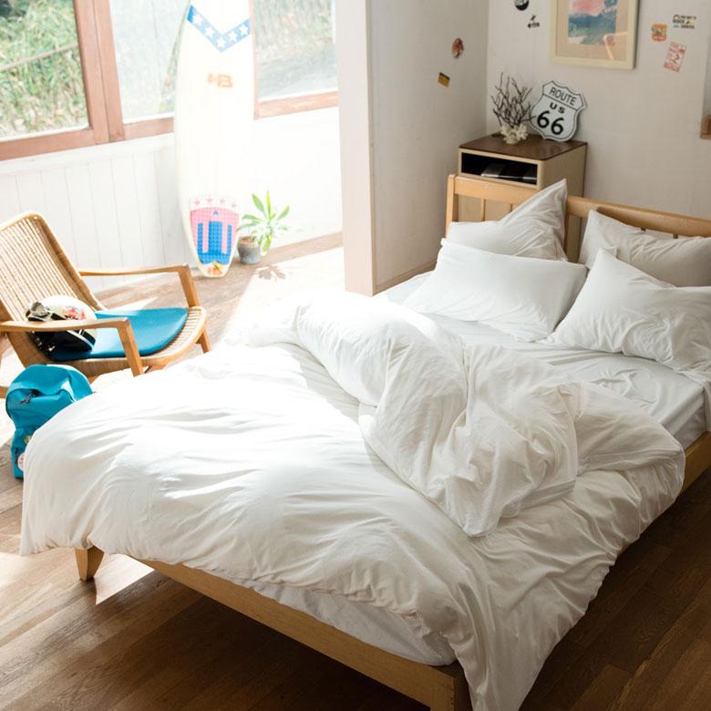 掛け布団カバー コンフォーターカバー ダブル 190×210cm ファスナー式 無地 ベッドリネン 綿100% コットン ストレッチ素材 伸縮 天竺 メリヤス 90318 | ブランド登録なし | 06