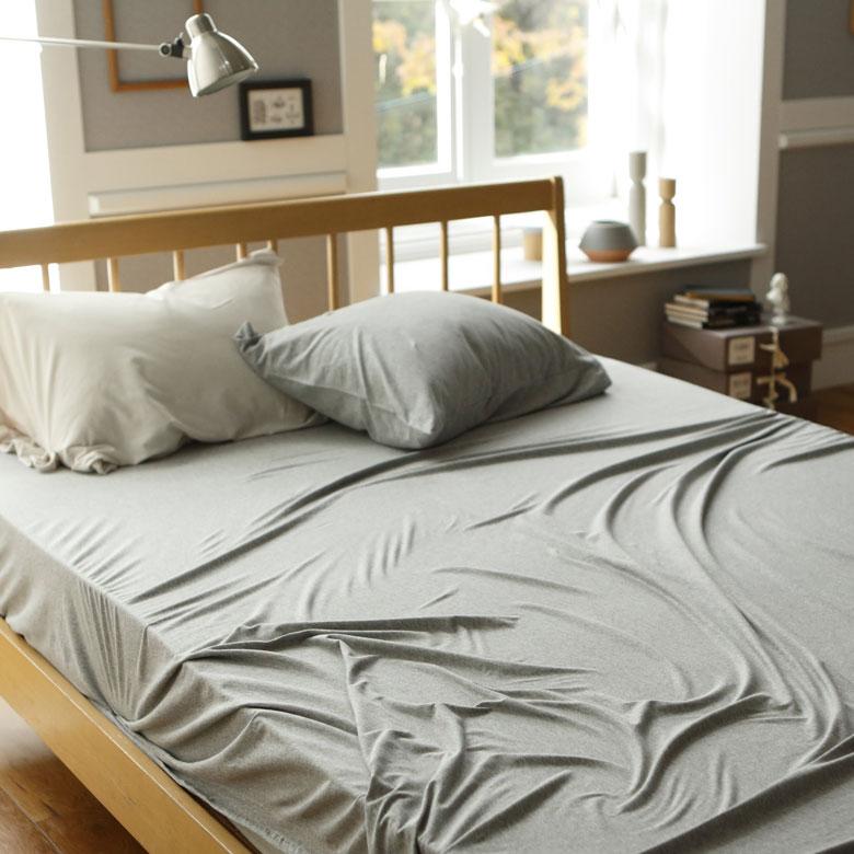 ボックスシーツ ベッドカバー ダブル 140×200cm 無地 ベッドリネン BOXシーツ 綿100% コットン ストレッチ素材 伸縮 天竺 メリヤス 90321 | ブランド登録なし | 05