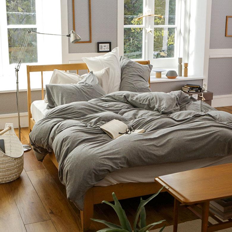 ボックスシーツ ベッドカバー ダブル 140×200cm 無地 ベッドリネン BOXシーツ 綿100% コットン ストレッチ素材 伸縮 天竺 メリヤス 90321 | ブランド登録なし | 17