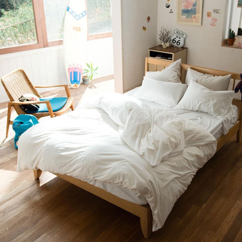 ボックスシーツ ベッドカバー ダブル 140×200cm 無地 ベッドリネン BOXシーツ 綿100% コットン ストレッチ素材 伸縮 天竺 メリヤス 90321 | ブランド登録なし | 06