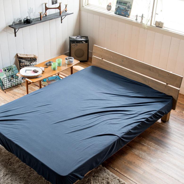 ボックスシーツ ベッドカバー ダブル 140×200cm 無地 ベッドリネン BOXシーツ 綿100% コットン ストレッチ素材 伸縮 天竺 メリヤス 90321 | ブランド登録なし | 12