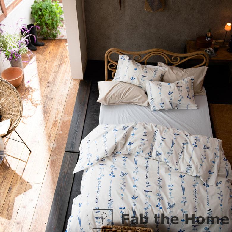 枕カバー ピローケース 綿 合わせ式 43×63 ボタニカル ベッドリネン 枕ケース 綿100% コットン ストライプ ライン 柄 花 フラワー 植物 小鳥 おしゃれ 90322 | ブランド登録なし | 07