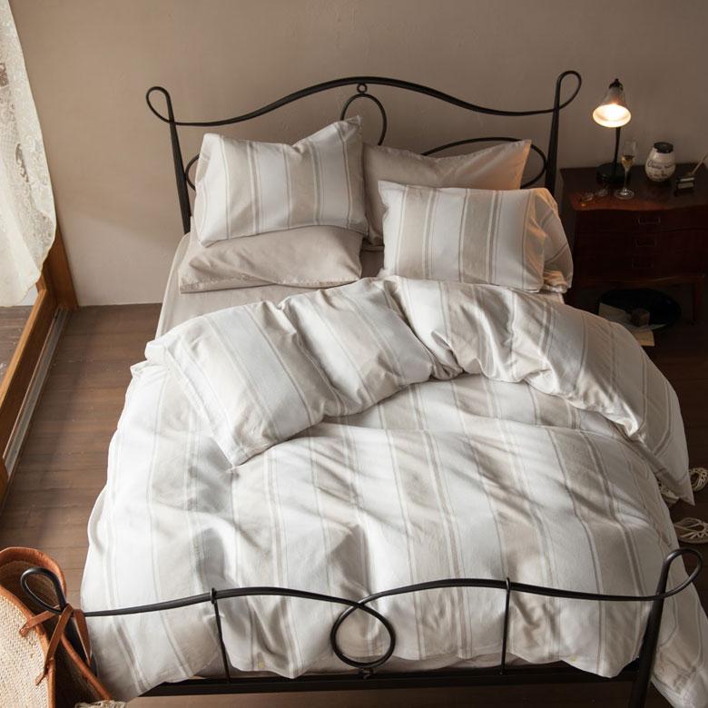 枕カバー ピローケース 綿 合わせ式 43×63 ストライプ ベッドリネン 枕ケース 綿100% コットン ストライプ ライン 縞模様 シンプル ワッフル織 ハニカム 90326 | ブランド登録なし | 07