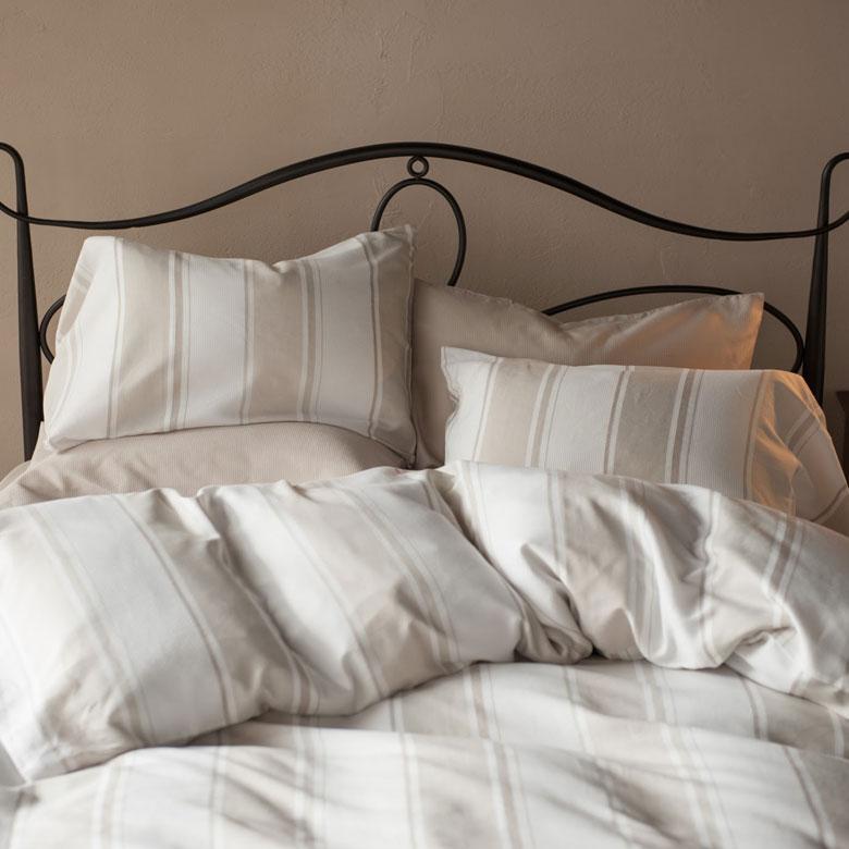 枕カバー ピローケース 綿 合わせ式 50×70 ストライプ ベッドリネン 枕ケース 綿100% コットン ストライプ ライン 縞模様 シンプル ワッフル織 ハニカム 90327 | ブランド登録なし | 01