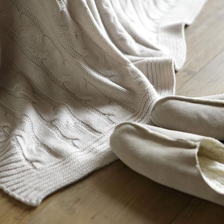 マルチカバー ケーブルニット アクリル 長方形 190×240cm ブランケット ブランケット 大判 大きめ ニット 縄編み ウォッシャブル素材 Fab the Home 90331 | ブランド登録なし | 06