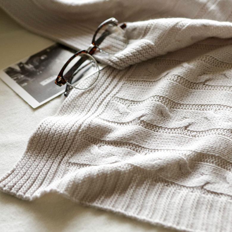 マルチカバー ケーブルニット アクリル 長方形 190×240cm ブランケット ブランケット 大判 大きめ ニット 縄編み ウォッシャブル素材 Fab the Home 90331 | ブランド登録なし | 07