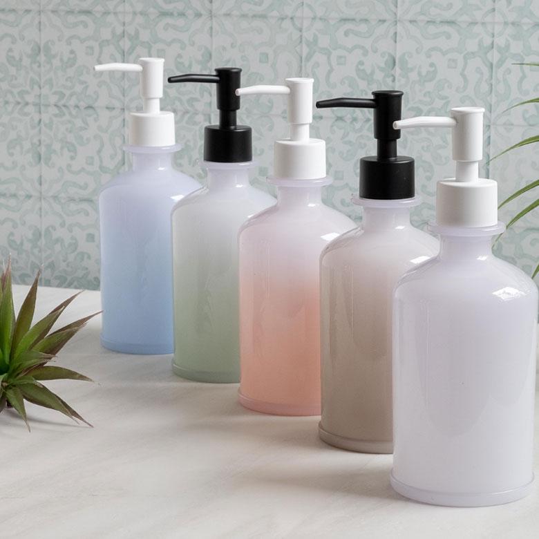 ディスペンサー ソープディスペンサー 480ml プラスチック グラデーション ソープボトル バスアイテム 浴室 洗面 キッチン 水回り 90333 | ブランド登録なし | 06