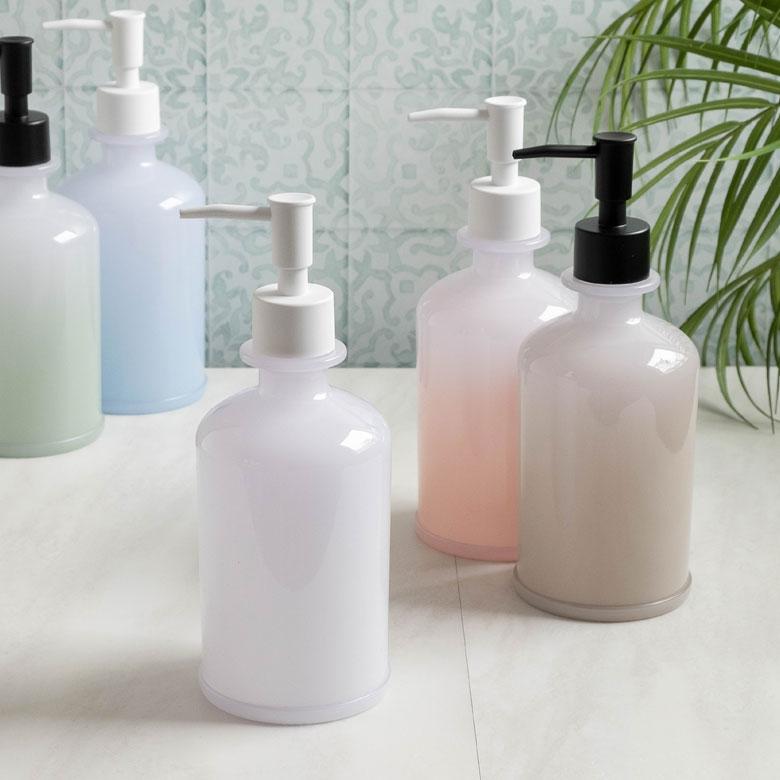 ディスペンサー ソープディスペンサー 480ml プラスチック グラデーション ソープボトル バスアイテム 浴室 洗面 キッチン 水回り 90333 | ブランド登録なし | 18