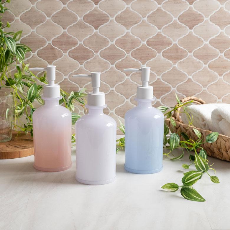ディスペンサー ソープディスペンサー 480ml プラスチック グラデーション ソープボトル バスアイテム 浴室 洗面 キッチン 水回り 90333 | ブランド登録なし | 21