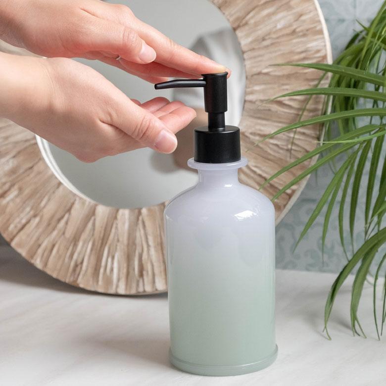 ディスペンサー ソープディスペンサー 480ml プラスチック グラデーション ソープボトル バスアイテム 浴室 洗面 キッチン 水回り 90333 | ブランド登録なし | 08