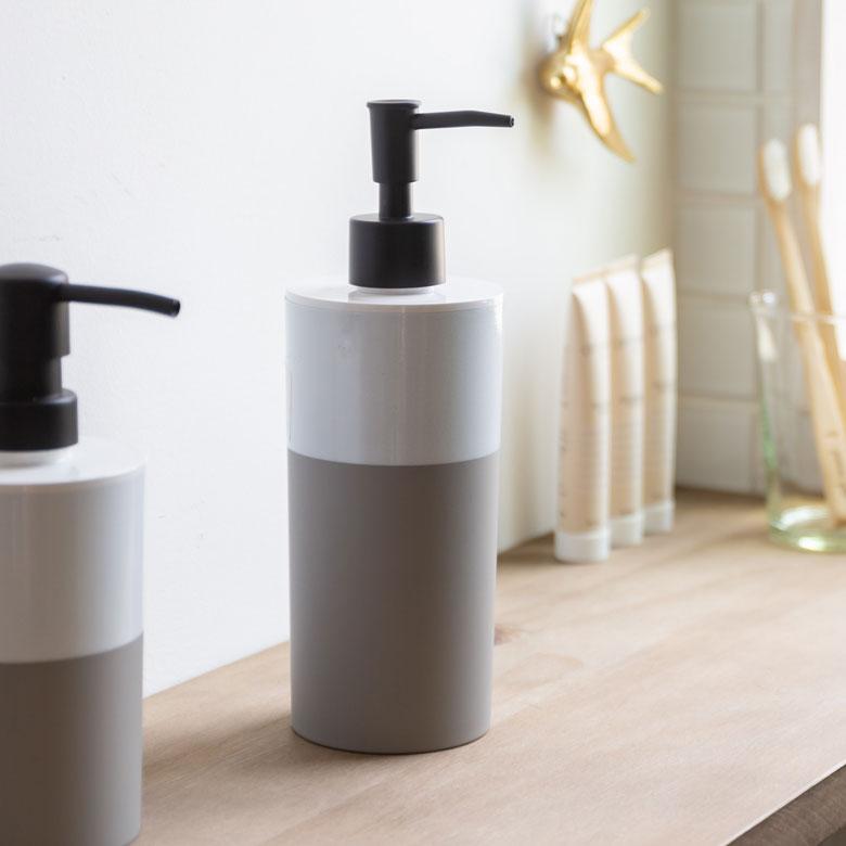 ディスペンサー ソープディスペンサー 500ml プラスチック バイカラー
