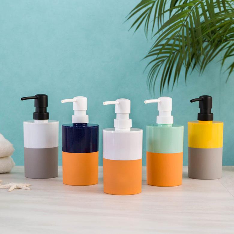 ディスペンサー ソープディスペンサー  泡タイプ 360ml ポンプ式 プラスチック バイカラー ソープボトル バスアイテム 浴室 洗面 90335 | ブランド登録なし | 06
