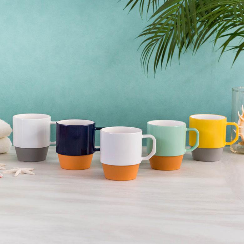コップ うがいコップ 370ml 持ち手付き プラスチック バイカラー カップ バスアイテム ハンドル付き 浴室 洗面 プレゼント ギフト バスグッズ 90336 | ブランド登録なし | 06