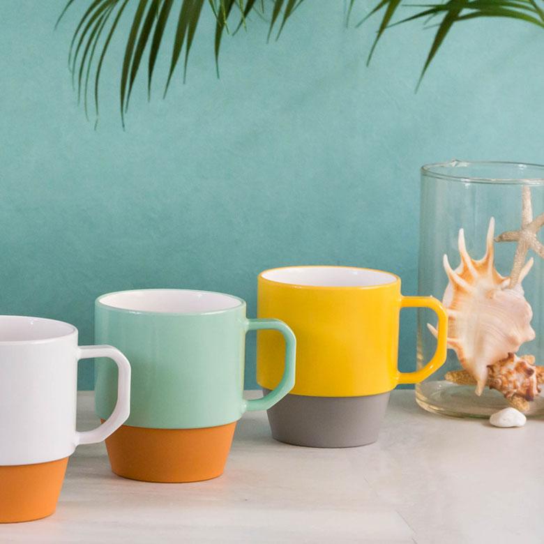 コップ うがいコップ 370ml 持ち手付き プラスチック バイカラー カップ バスアイテム ハンドル付き 浴室 洗面 プレゼント ギフト バスグッズ 90336 | ブランド登録なし | 19