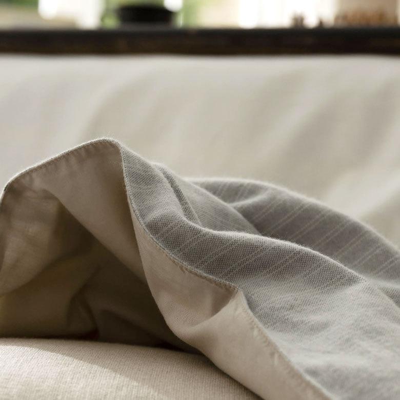 こたつカバー こたつ布団カバー こたつ布団 正方形 約200×200cm ストライプ ホワイト グレー 洗える おしゃれ 掛け布団 北欧 かわいい カジュアル モダン 90337 | ブランド登録なし | 08