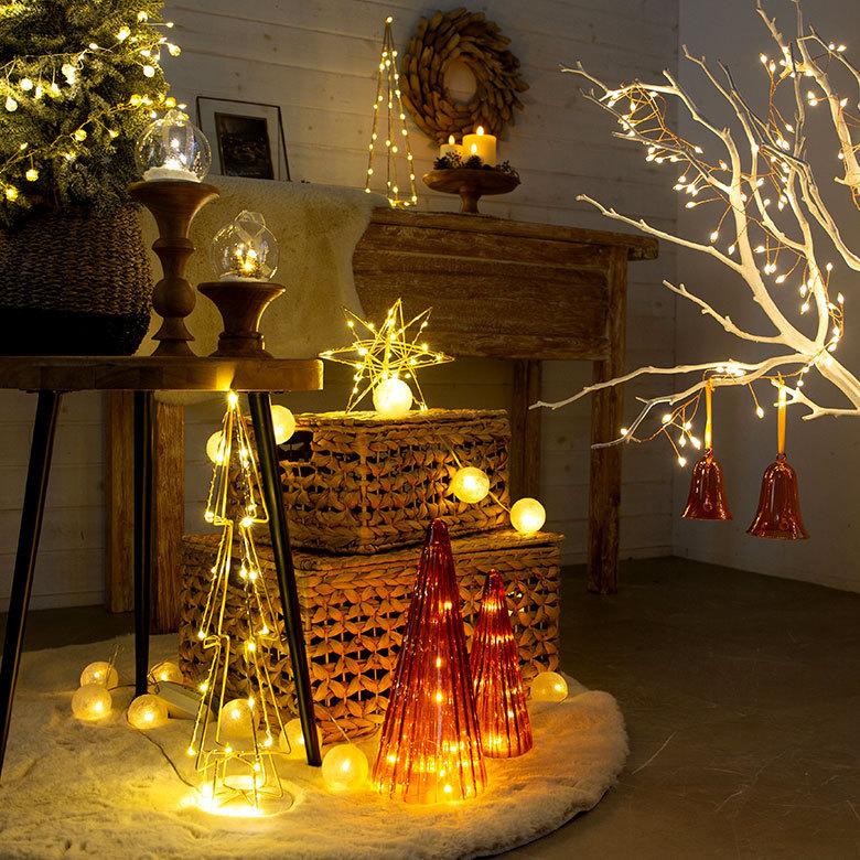 オーナメント 吊り下げ型 ガラス ベル 飾り 高さ7cm クリスマス 鐘