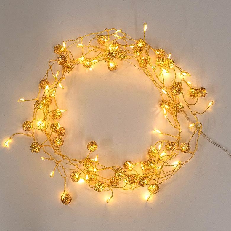 LED ストリングライト クリスマス 電飾 150cm ゴールド シルバー インテリア 北欧 雑貨 照明 90345 | ブランド登録なし | 08