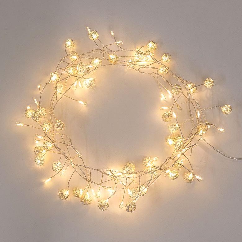 LED ストリングライト クリスマス 電飾 150cm ゴールド シルバー インテリア 北欧 雑貨 照明 90345 | ブランド登録なし | 09