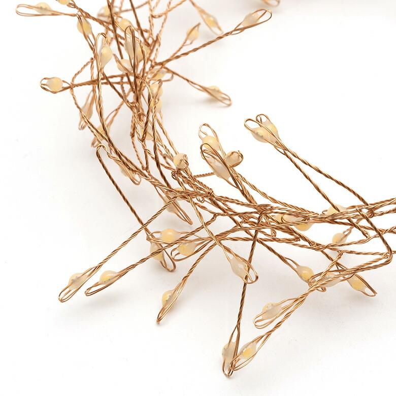 LED ストリングライト クリスマス 電飾 150cm コッパー シルバー インテリア 北欧 雑貨 照明 90346 | ブランド登録なし | 19