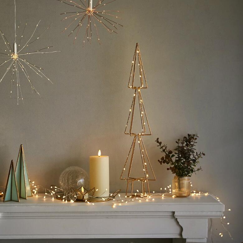 LED ストリングライト クリスマス 電飾 150cm コッパー シルバー インテリア 北欧 雑貨 照明 90346 | ブランド登録なし | 05