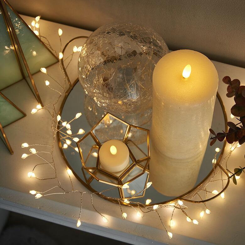 LED ストリングライト クリスマス 電飾 150cm コッパー シルバー インテリア 北欧 雑貨 照明 90346 | ブランド登録なし | 07