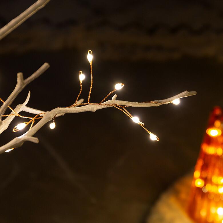 LED ストリングライト クリスマス 電飾 150cm コッパー シルバー インテリア 北欧 雑貨 照明 90346 | ブランド登録なし | 09