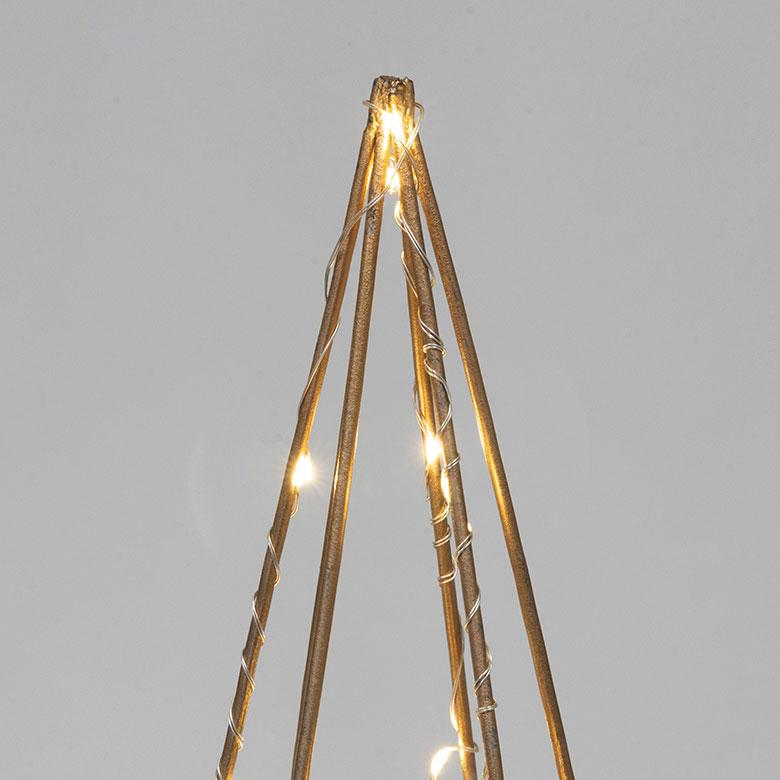 クリスマスツリー ワイヤーアート ツリー形 LED ゴールド 高さ44cm クリスマス 置物 電飾 オブジェ 北欧 雑貨 90350 | ブランド登録なし | 14