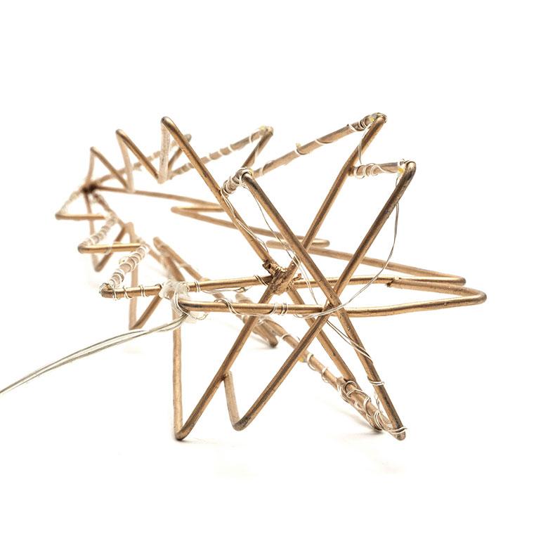 クリスマスツリー ワイヤーアート ツリー形 LED ゴールド 高さ44cm クリスマス 置物 電飾 オブジェ 北欧 雑貨 90350 | ブランド登録なし | 17