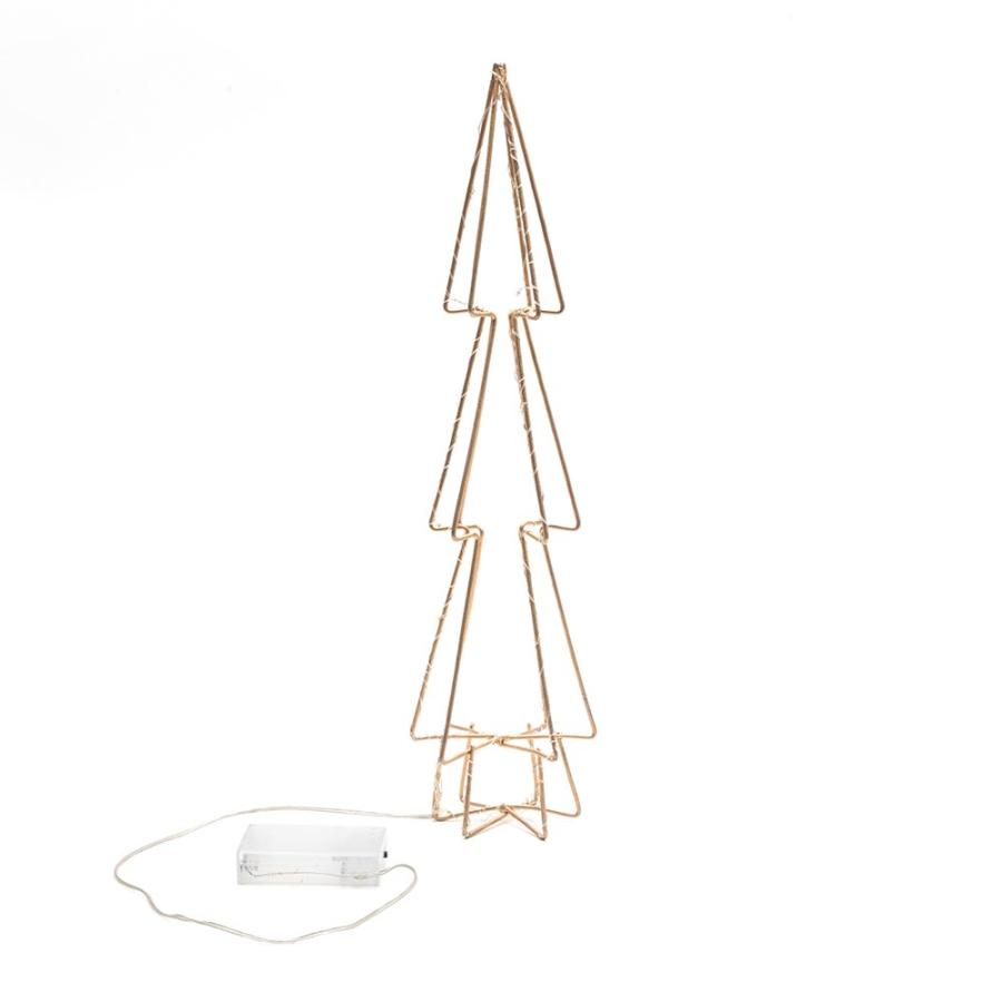クリスマスツリー ワイヤーアート ツリー形 LED ゴールド 高さ44cm クリスマス 置物 電飾 オブジェ 北欧 雑貨 90350 | ブランド登録なし | 19
