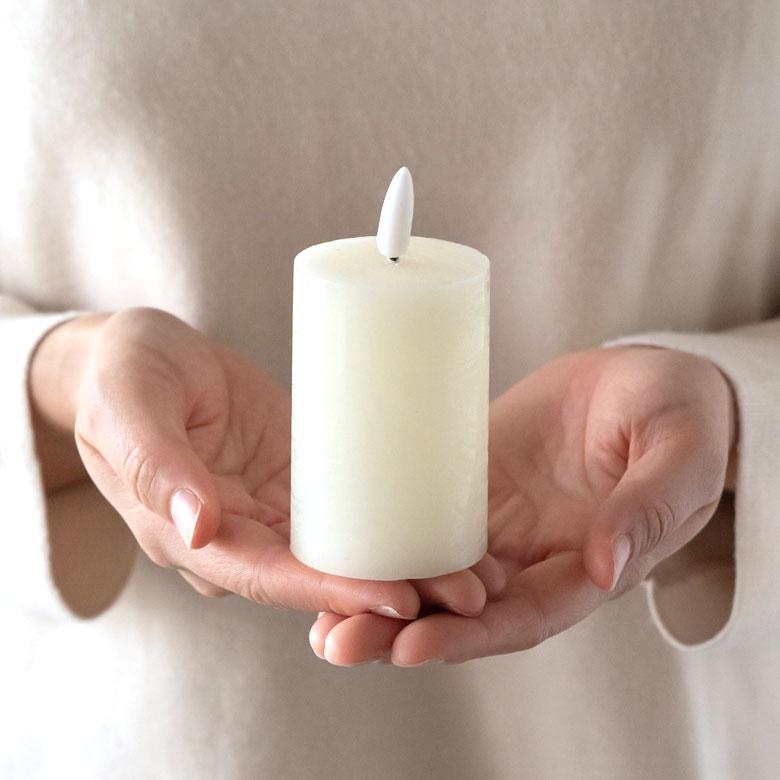 クリスマスイルミネーション台付きキャンドル置物　。 キャンドル型LEDライト ロウ デコレーション クリスマス 置物 電