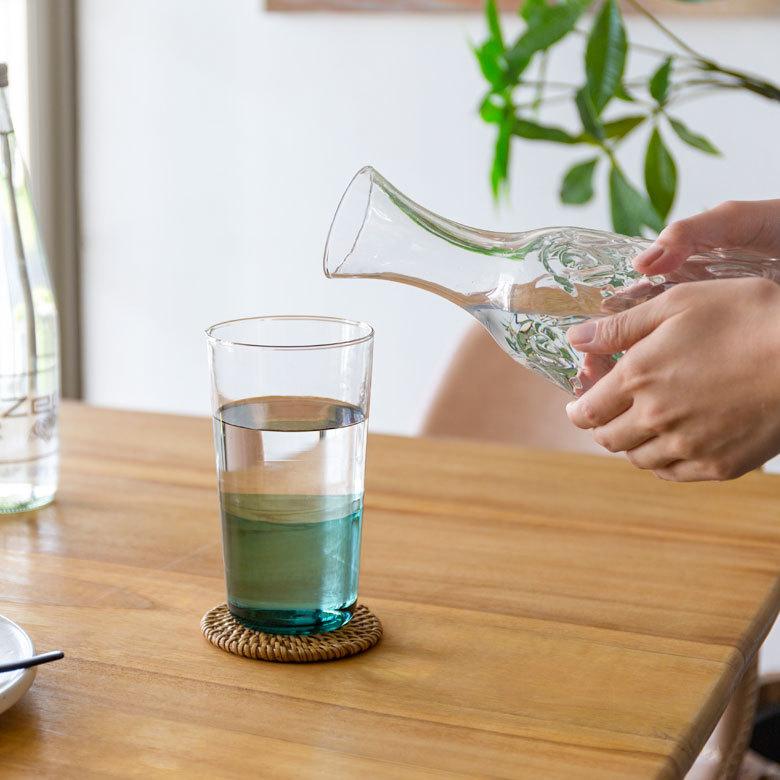 グラス タンブラー ガラス 500ml ツートーン コップ ガラスコップ 耐熱ガラス 色ガラス アンバー 琥珀色 ブルーグリーン バイカラー 軽い 90354 | ブランド登録なし | 14