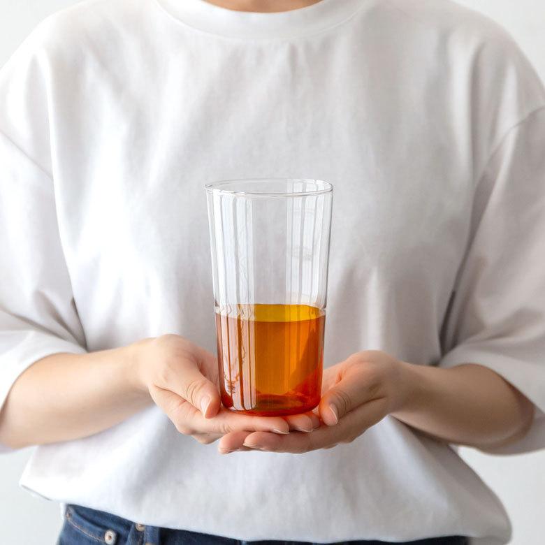 グラス タンブラー ガラス 500ml ツートーン コップ ガラスコップ 耐熱ガラス 色ガラス アンバー 琥珀色 ブルーグリーン バイカラー 軽い 90354 | ブランド登録なし | 06