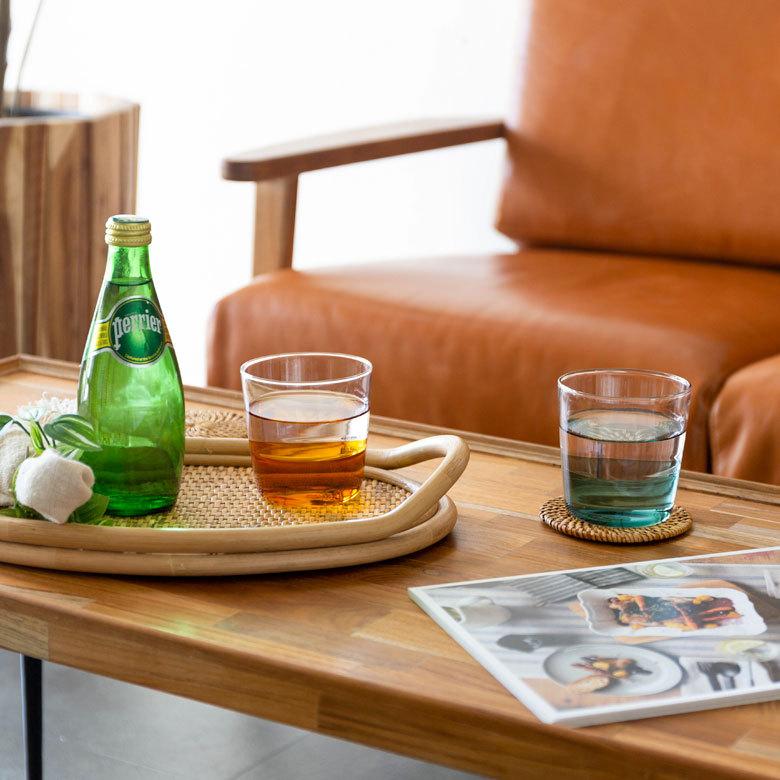 グラス コップ ガラス 300ml ツートーン ガラスコップ 耐熱