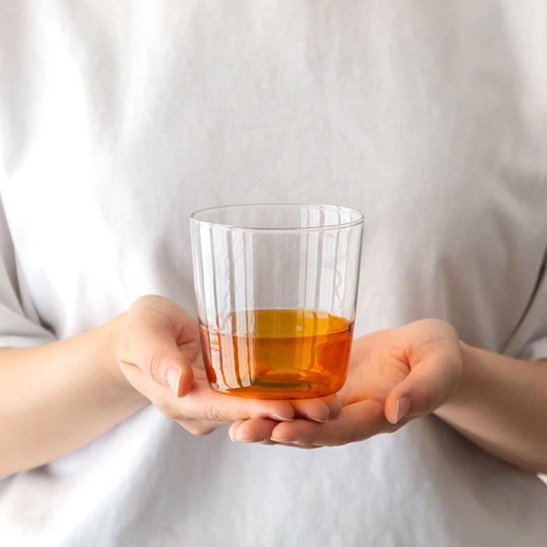 グラス コップ ガラス 300ml ツートーン ガラスコップ 耐熱