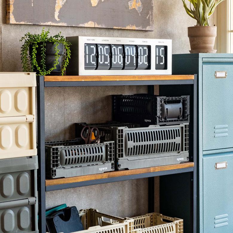 コンテナ ボックス 折り畳み 5L カゴ スタッキング フォールディング アウトドア タグクリップ おしゃれ 黒 アイボリー カーキ コンパクト 収納 小物入れ 90367 | ブランド登録なし | 11