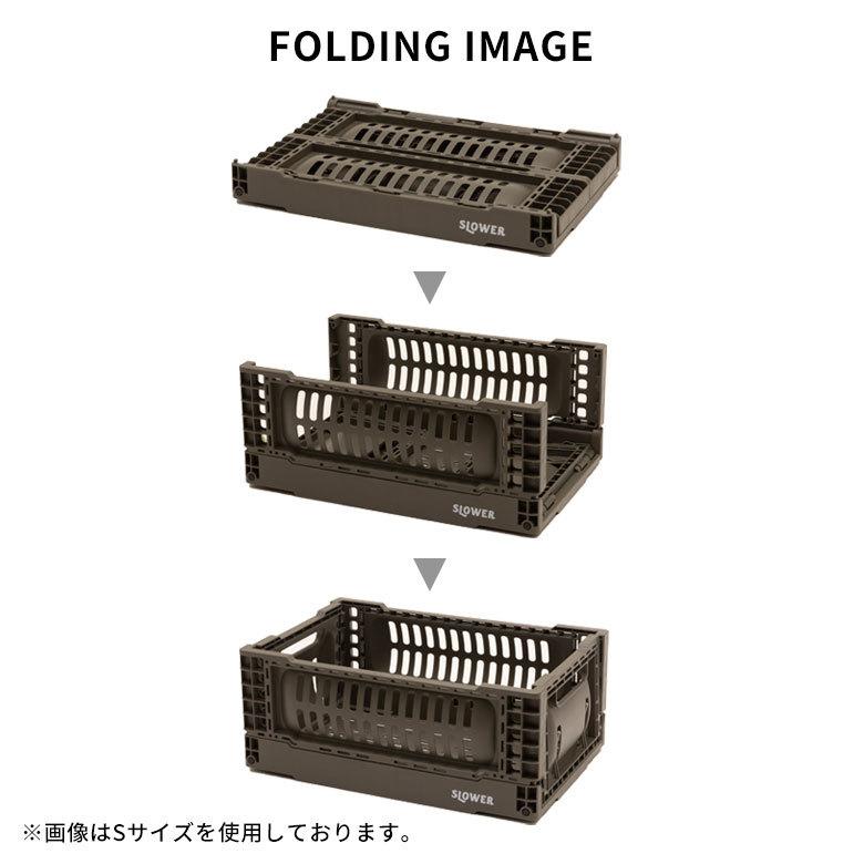 コンテナ ボックス 折り畳み 17L カゴ スタッキング フォールディング アウトドア タグクリップ おしゃれ 黒 アイボリー カーキ コンパクト 収納 小物入れ 90368 | ブランド登録なし | 04