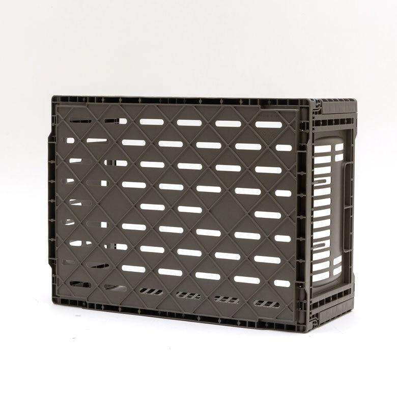 コンテナ ボックス 折り畳み 17L カゴ スタッキング フォールディング アウトドア タグクリップ おしゃれ 黒 アイボリー カーキ コンパクト 収納 小物入れ 90368 | ブランド登録なし | 07