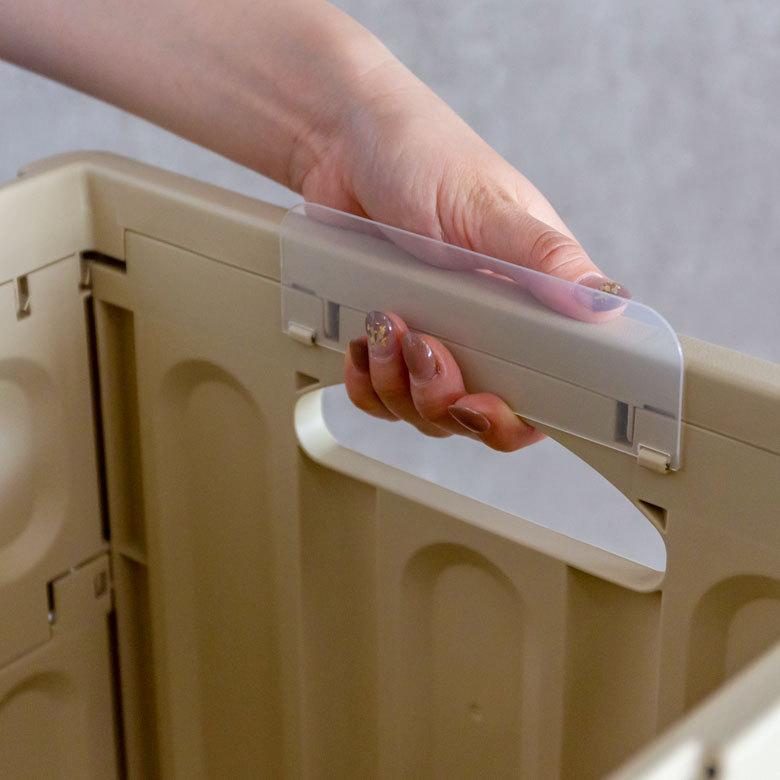 コンテナ ボックス 折り畳み 45L カゴ スタッキング フォールディング アウトドア 大容量 おしゃれ 黒 アイボリー カーキ コンパクト 収納 トランク 90369 | ブランド登録なし | 15