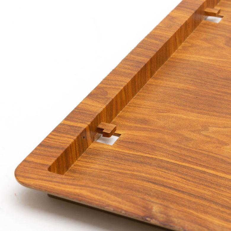 テーブルトップ コンテナ専用 フタ カバー 約 W 52 × D 33.5 ウッド コンテナ用フタ アウトドアテーブル トレイ 袋掛け付き おしゃれ ナチュラル 木目 90372 | ブランド登録なし | 05