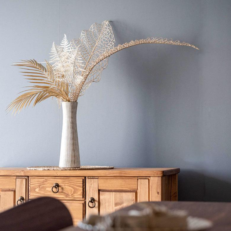 パームリーフ フェイクグリーン メッシュ アイボリー 約65cm 観葉植物