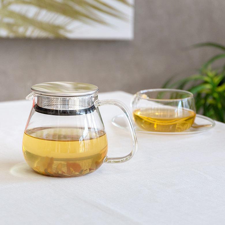 ティーポット 460ml 耐熱ガラス ガラス茶器 ガラスポット 電子レンジ可 食洗機可 茶こし付き 紅茶ポット キッチン用品 90384 | ブランド登録なし | 12