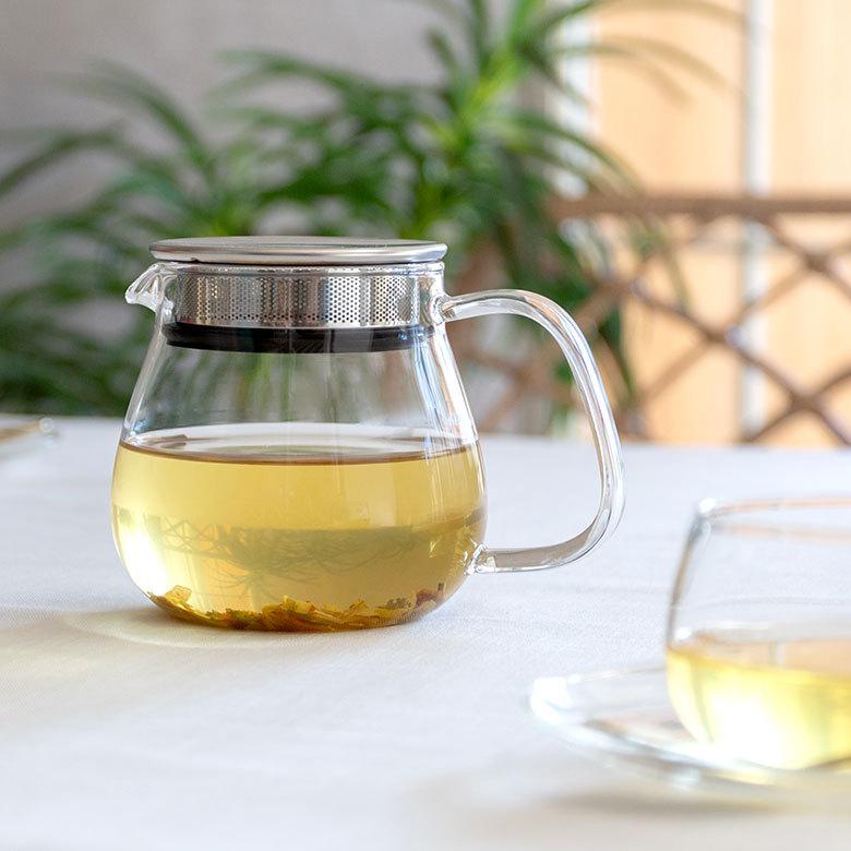 ティーポット 460ml 耐熱ガラス ガラス茶器 ガラスポット 電子レンジ可 食洗機可 茶こし付き 紅茶ポット キッチン用品 90384 | ブランド登録なし | 18