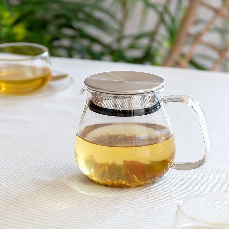 ティーポット 460ml 耐熱ガラス ガラス茶器 ガラスポット 電子レンジ可 食洗機可 茶こし付き 紅茶ポット キッチン用品 90384 | ブランド登録なし | 05