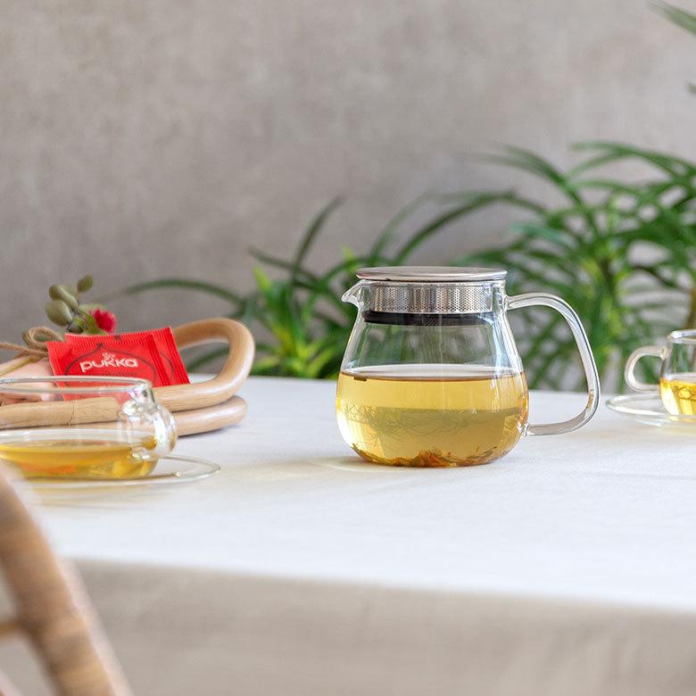 ティーポット 460ml 耐熱ガラス ガラス茶器 ガラスポット 電子レンジ可 食洗機可 茶こし付き 紅茶ポット キッチン用品 90384 | ブランド登録なし | 09